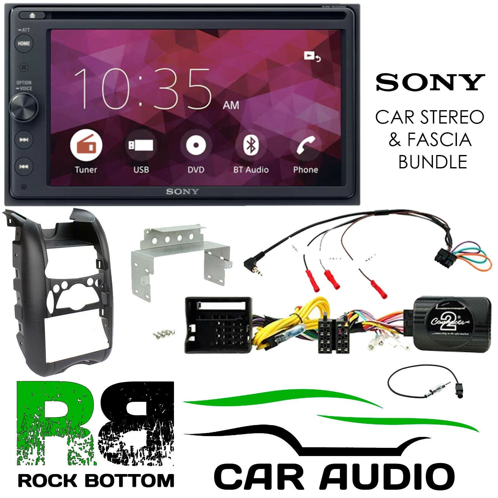 BMW Mini 2006-2013 SONY Bluetooth CD Car Stereo Black Fascia Kit CTKBM02