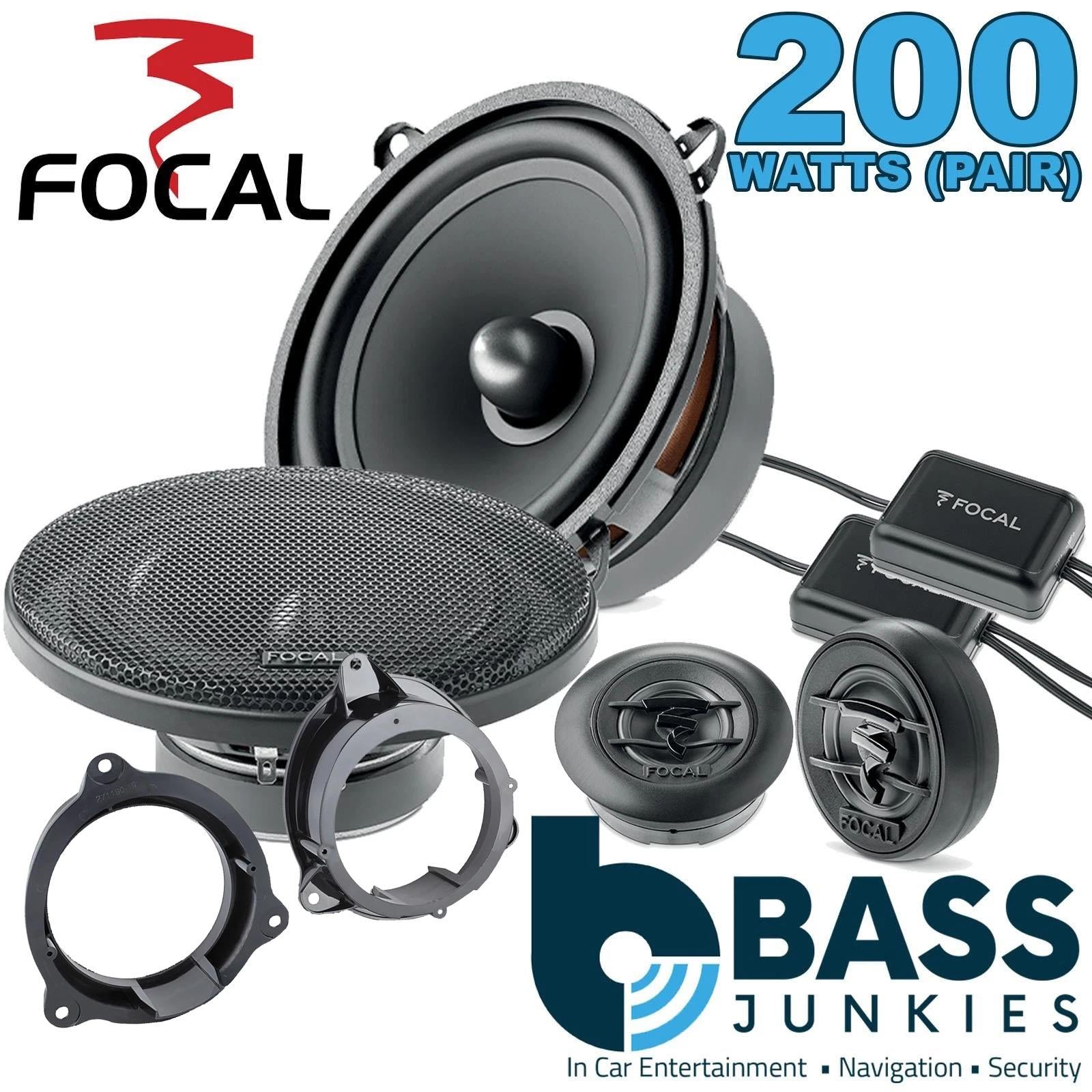 Focal Auditor ASE165 2-Way Component Kit Supplied with Brackets to fit 6.5" Speakers to Mercedes Citan (Front Doors 130mm. W415 Model) [2012-2021]