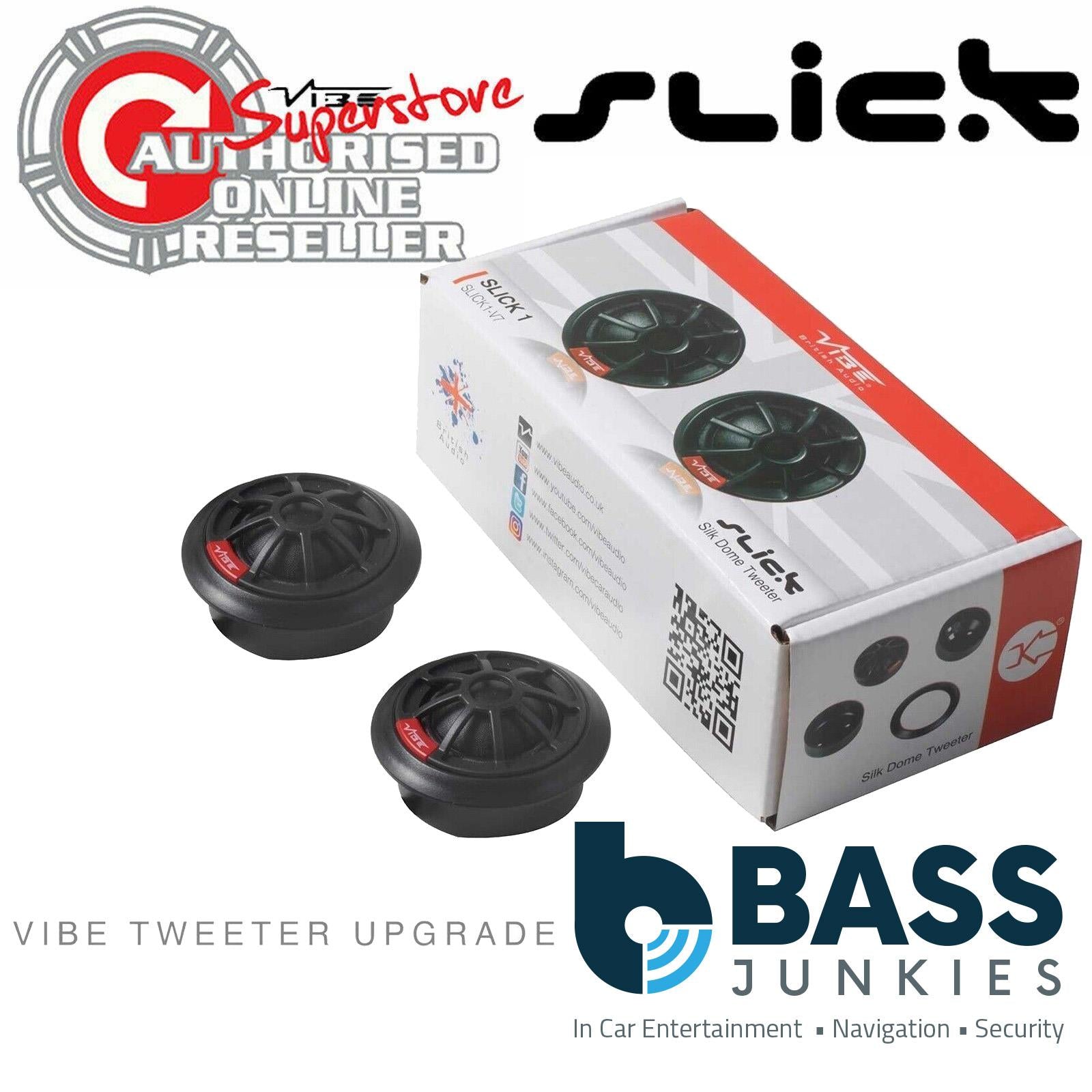 Vibe Slick 1 150 Watts Silk Dome Car Speaker Tweeters (Pair)