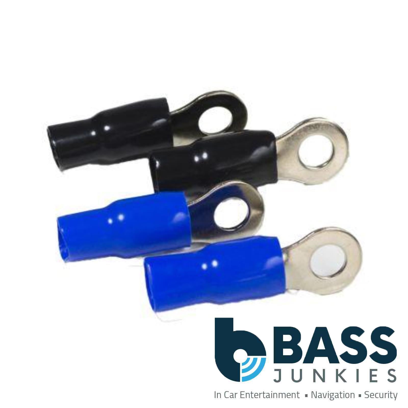 SSRT4 4GA Brass / Satin Crimp Style Ring Terminal – 4 Pack