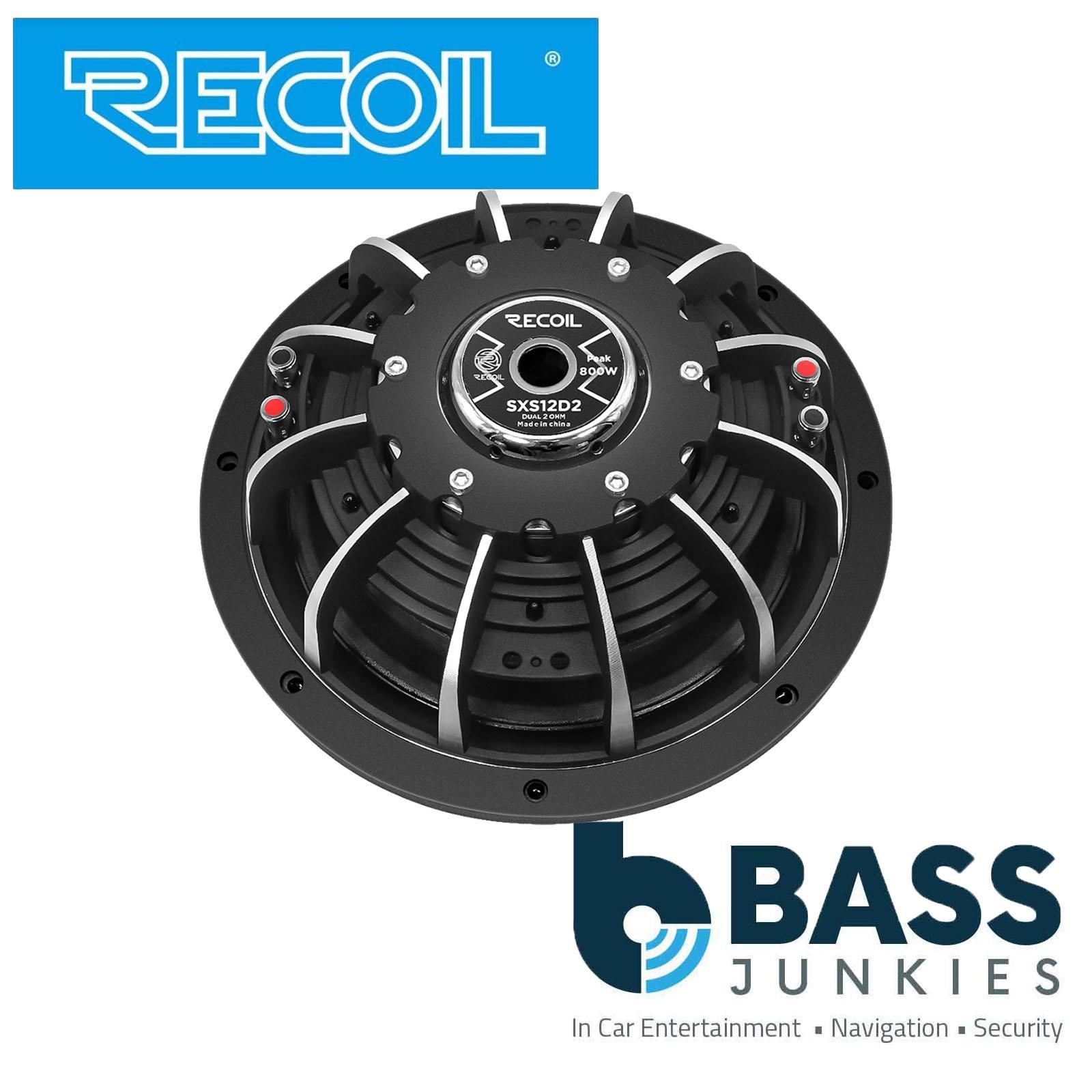 Recoil SXS12D2 - 800 Watts 12" Ultra Slim Shallow Dual 2 Ohm Car Sub Subwoofer