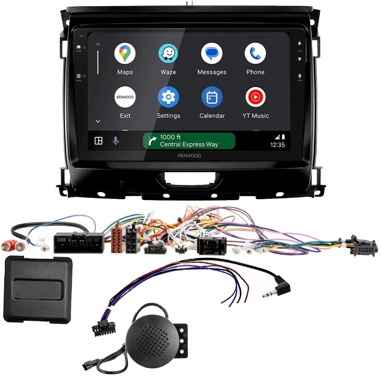 Kenwood 9" CarPlay Android Car Stereo Kit Black For Ford Ranger 2015 Onwards