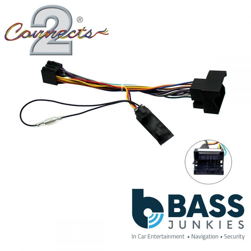 Connects2 CTHUE-BM1 BMW 1-Series 3-Series 5-Series 7-Series Mini Car Stereo Wiring ISO adaptor With Ignition Generator for BMW