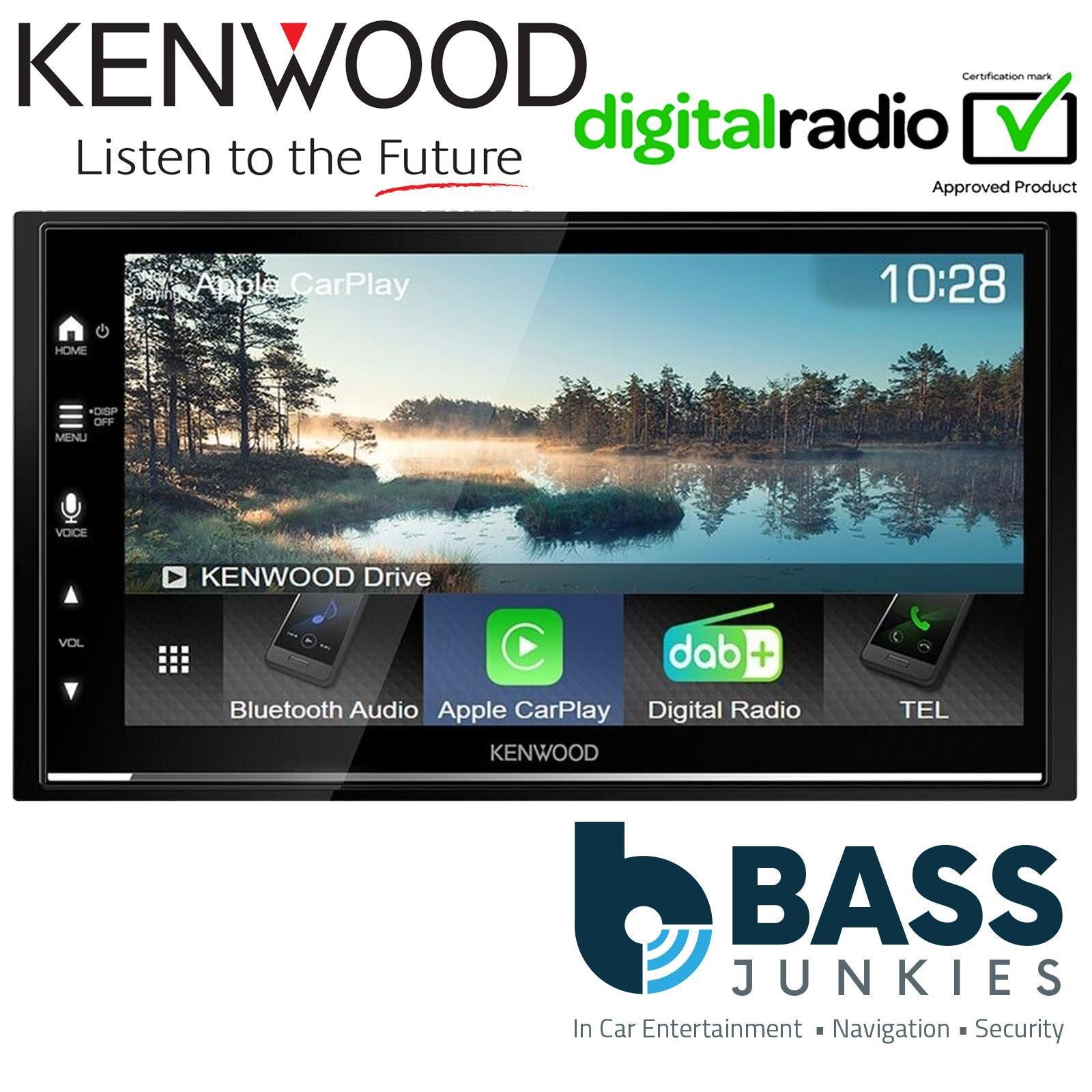 Kenwood DMX7722DABS DAB+ Bluetooth Wireless CarPlay & Android Car Stereo
