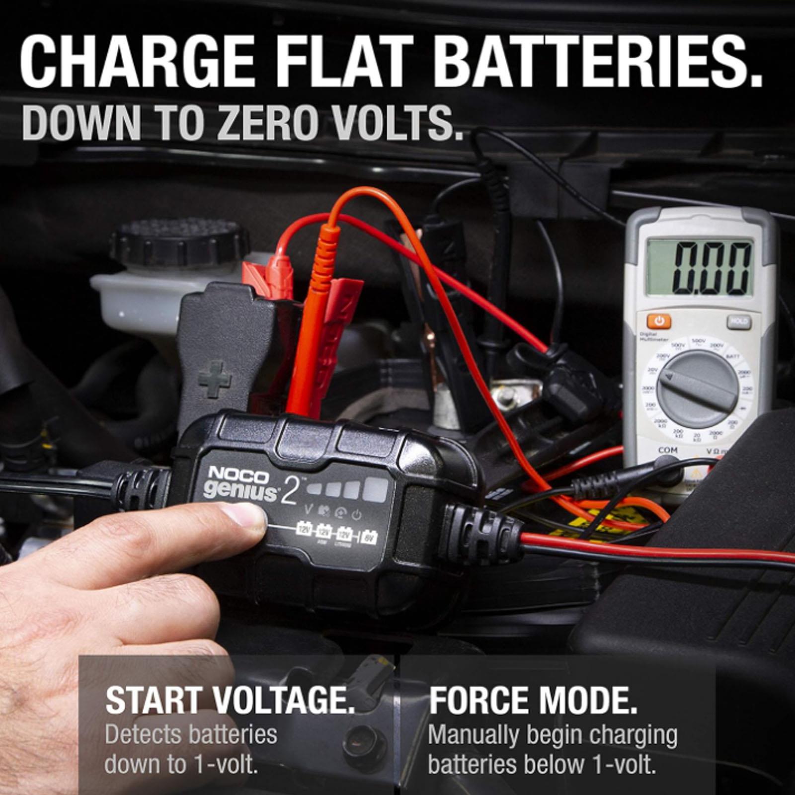 NOCO GENIUS2UK - 2A Smart Battery Charger 6V 12V Lithium AGM EFB Gel