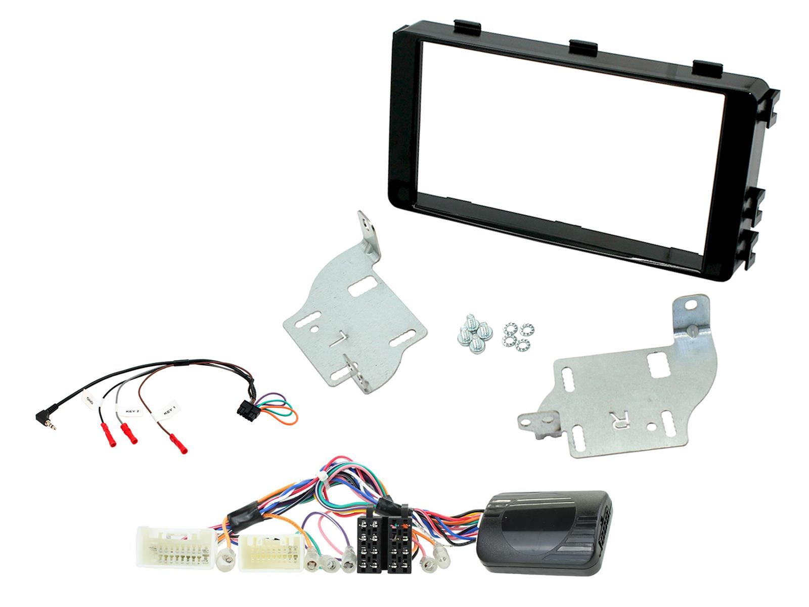 SONY DAB+ Apple | Android Double Din Stereo Fitting Kit + Steering Wheel Stalk Controls to fit Mitsubishi Outlander 13-21