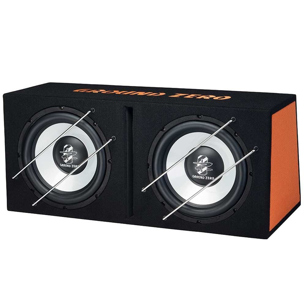 Ground Zero GZIB 2.300BR - 2 x 30 cm / 12" Subwoofer box - 2 x 2 ohm - 700 WRMS