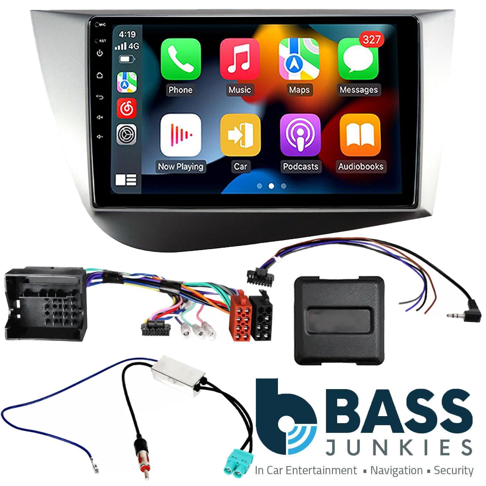 UPGRADED 9" CarPlay Android Car Stereo Fitting Kit For Seat Leon RHD 2005 - 2012