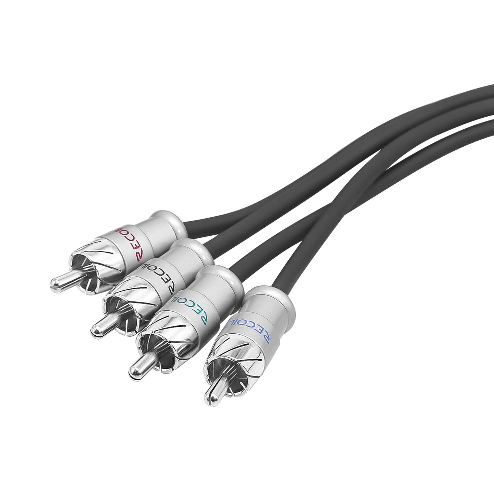 Recoil XI417 - 5 Metre Oxygen Free Copper 4-Channel Car Stereo RCA Phono Cable