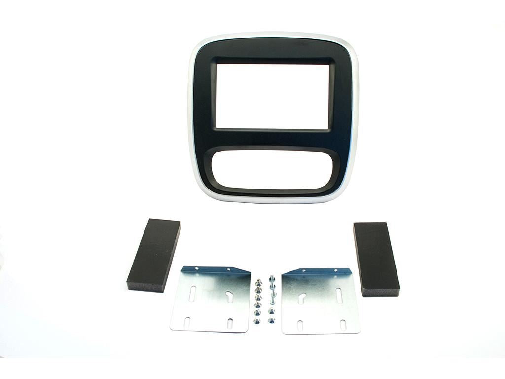 Connects2 CTKRT07 - Renault Trafic 2014 - 2017 Silver Double Din Fascia Panel & Steering Wheel Interface with Kenwood 6.8" USB DAB Android Mirroring Touchscreen Upgrade Kit
