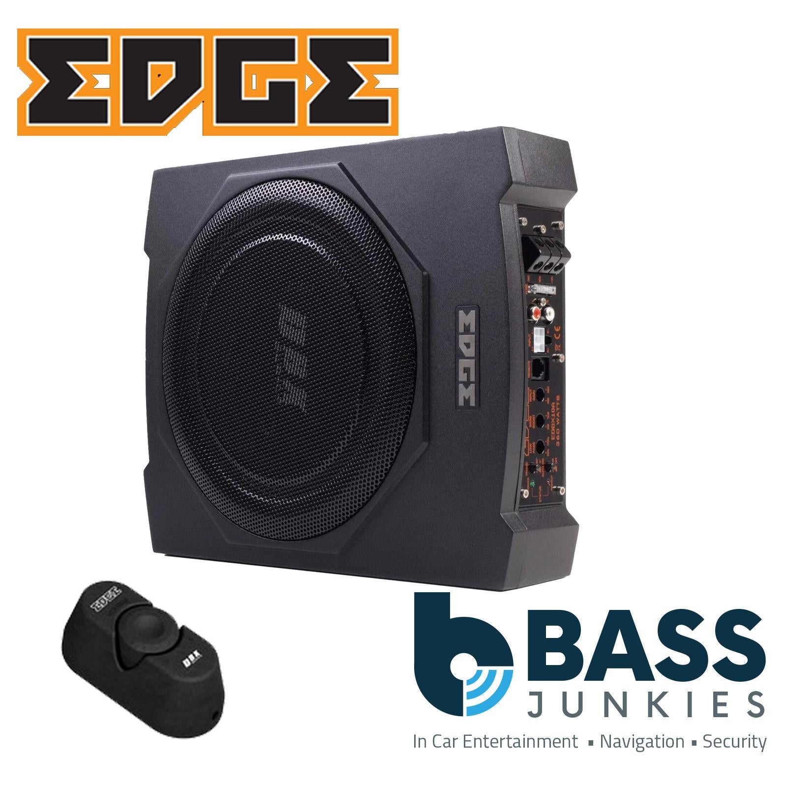 Edge EDBX10A-E0 - 360 Watts 10" Slim Underseat Active Subwoofer Car Bass Box