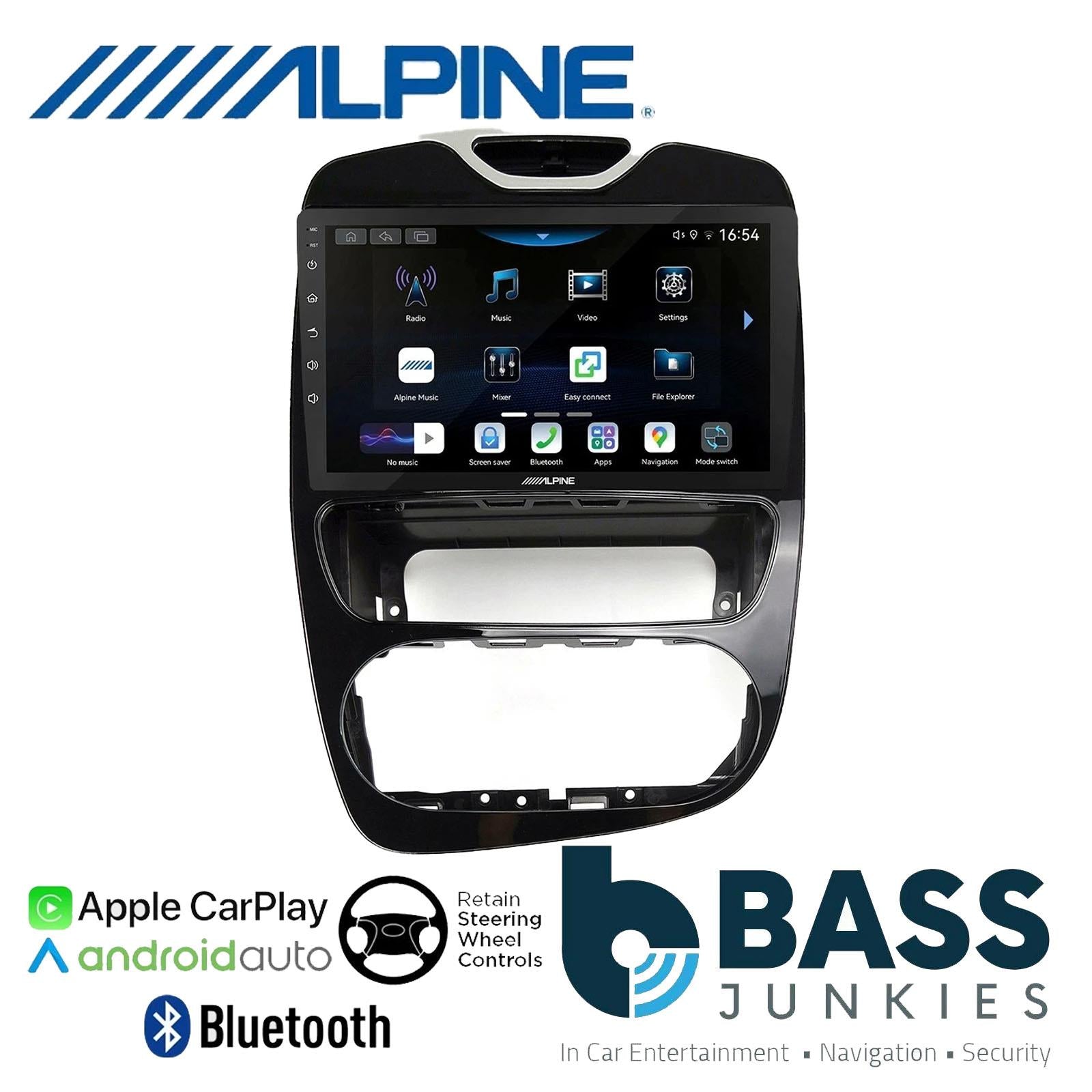 Alpine 9" CarPlay Android Car Stereo Fitting Kit For Renault Clio Black 2017 On