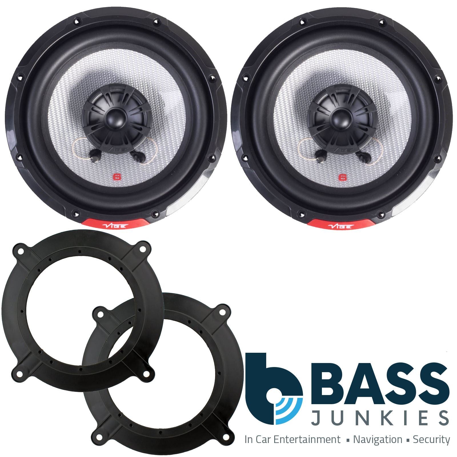 Vibe PULSE6-V3 360W Coaxial Speakers Supplied with Brackets to fit 6.5" Speakers to Mazda 6 (Front Doors 165mm) [2013-2021]  |  CX-5 (Front Doors 165mm) [2013-2021]