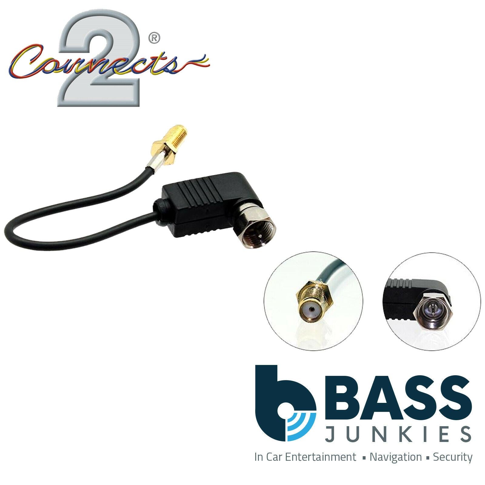 Connects2 CT27AA115 F Connector - SMA Female Car Stereo Radio Aerial Antenna Adapter