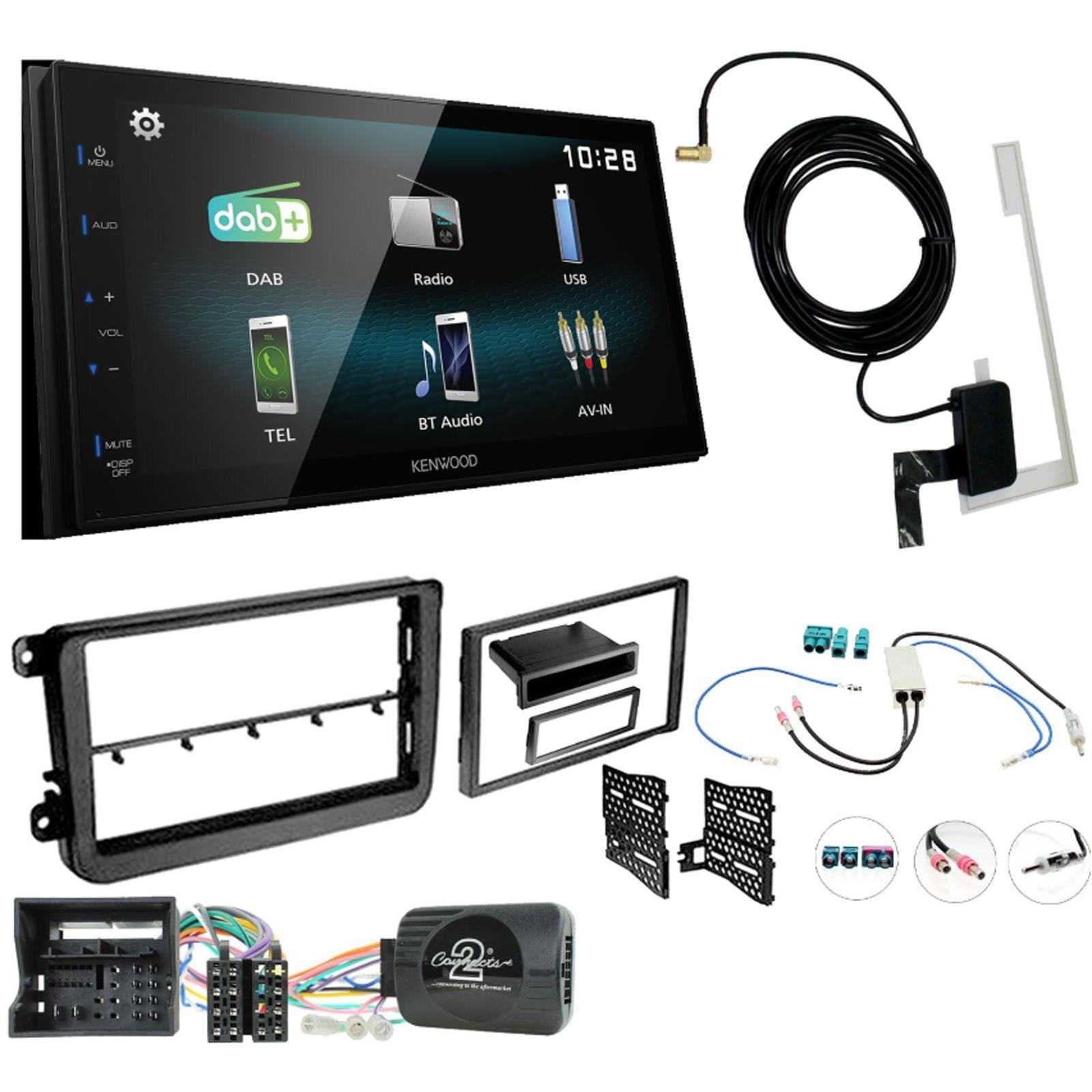 Kenwood DMX-125DAB + CTK Fitting Kit fits VW Transporter 15-19