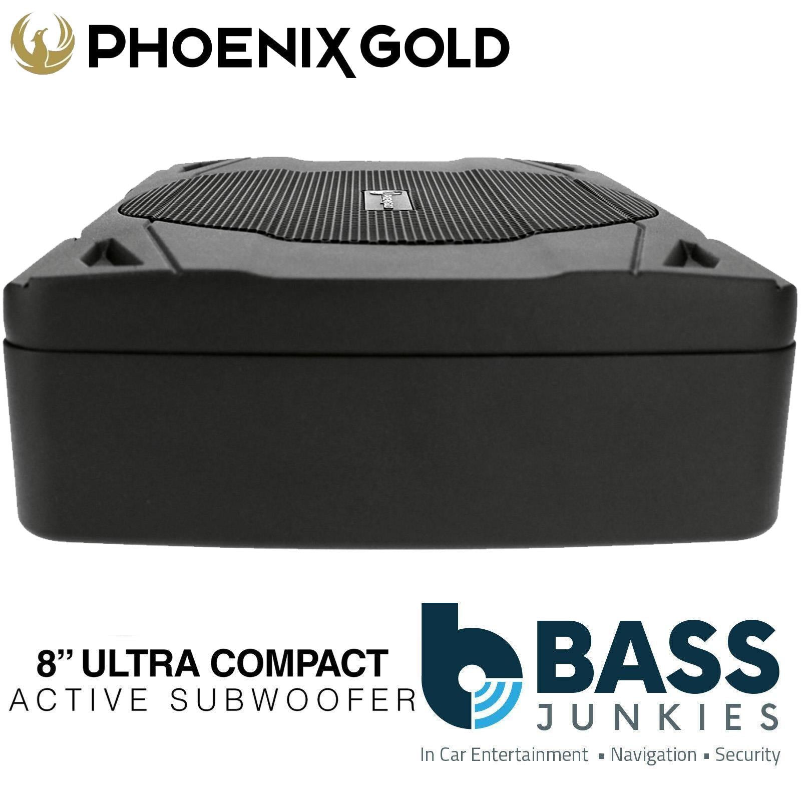 Phoenix Gold PG Z880 - 8" Inch 240 Watts Underseat Amplified Car Sub Subwoofer