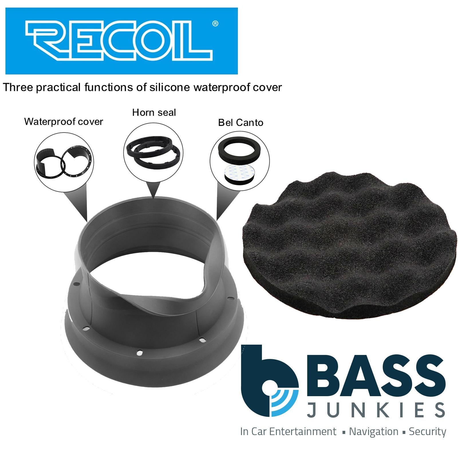 Recoil SPB525 - 13cm 5.25″ Waterproof Silicone Car Speaker Baffle & Isolator Kit