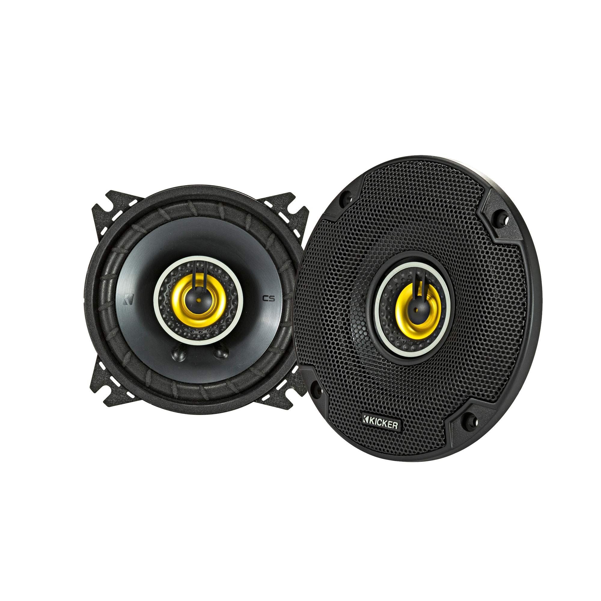 Kicker CS Series 46CSC44 - 4" 100mm 10cm 300 Watts 2 Way Car Van Door Coaxial Speakers (Pair)