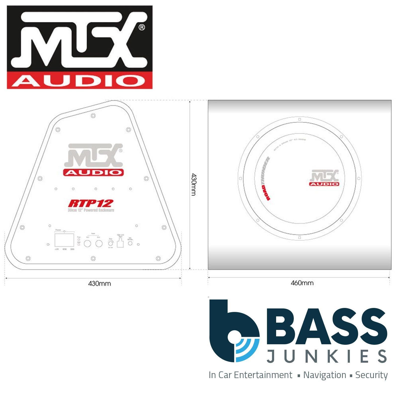 MTX RTP12 - Road Thunder 660 Watts 12" Amplified Car Bass Box Sub Enclosure