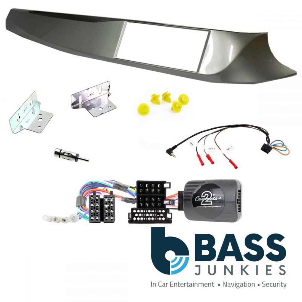 Connects2 CTKAR03 Alfa Romeo Giulietta 2010 On Car Stereo Silver Fascia Steering Wheel Kit