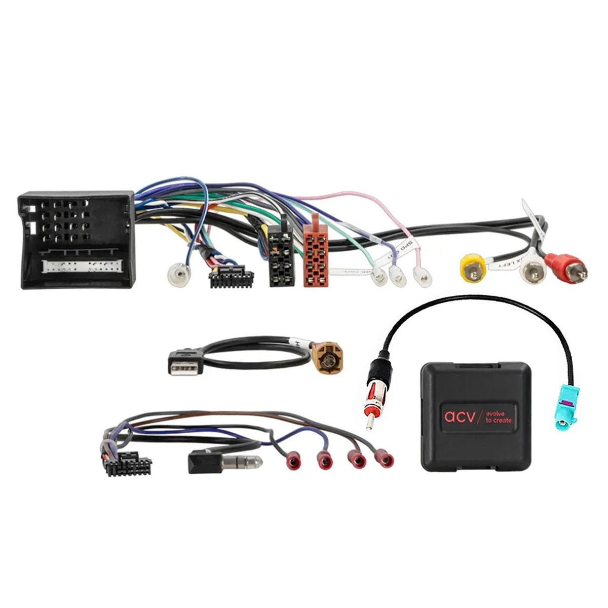 For Porsche Cayenne 2009 On 9" Android Fascia & CAN Bus Steering Control Fitting Kit