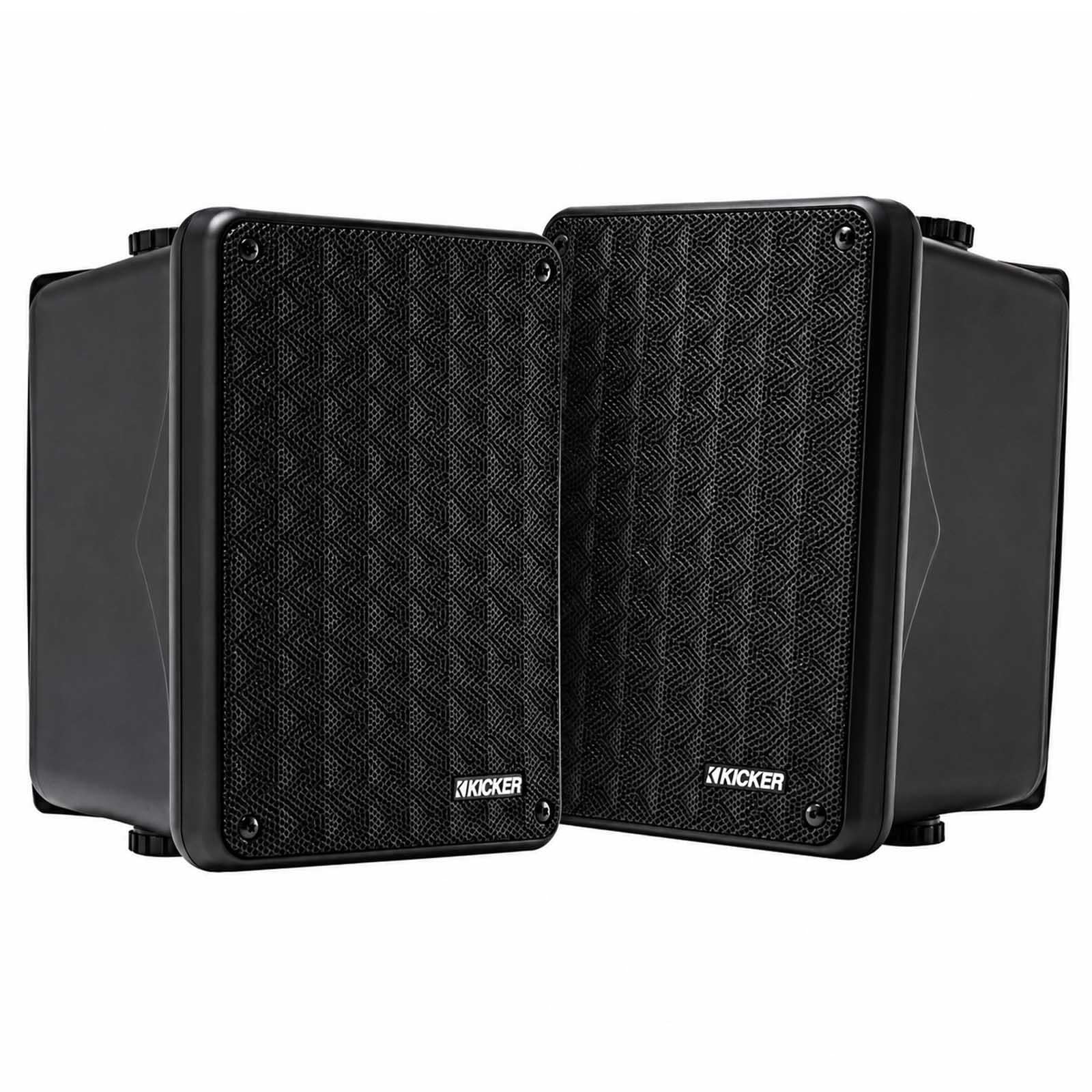 Kicker 46KB6B - 6.5" 300 Watts 2-Way Indoor Outdoor Speakers Black Pair