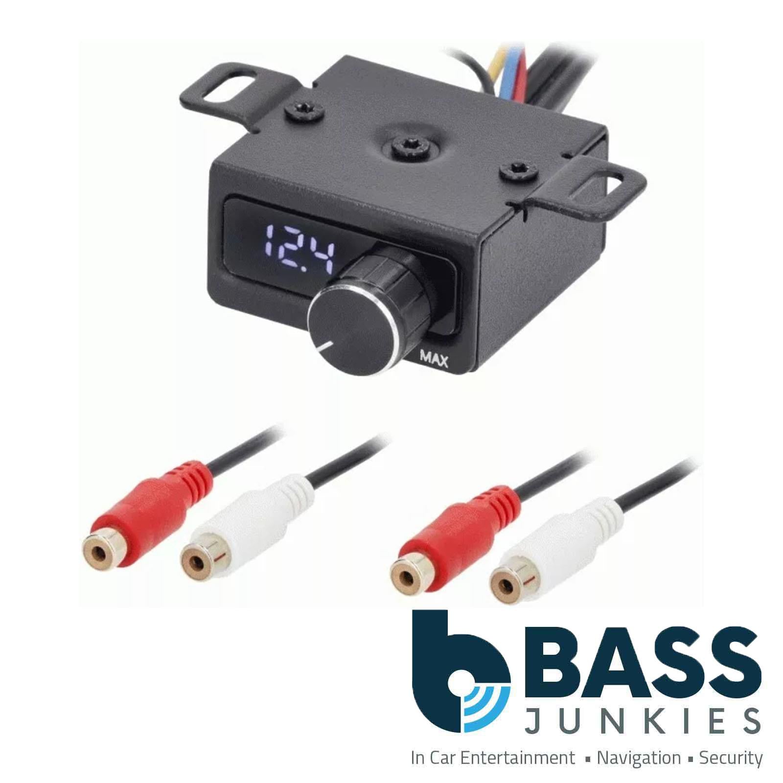 IBR143 Universal Car Bass Amp Remote Level Control Knob Stereo RCA Input Voltmeter