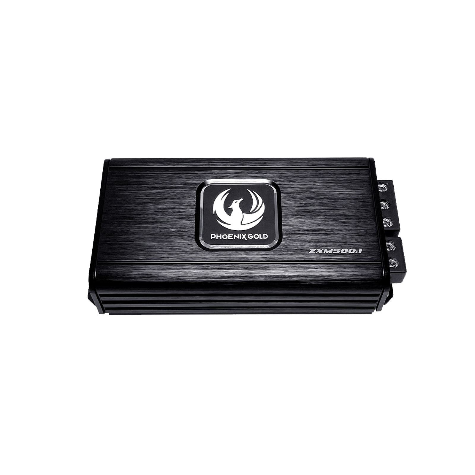 PHOENIX GOLD ZXM500.1 1000 Watt Class D Mono Car Mini Micro Subwoofer Amplifier 360 Watts @ 2 Ohms, 240 Watts @ 4 Ohms, 500 Watts RMS @ 1 Ohms