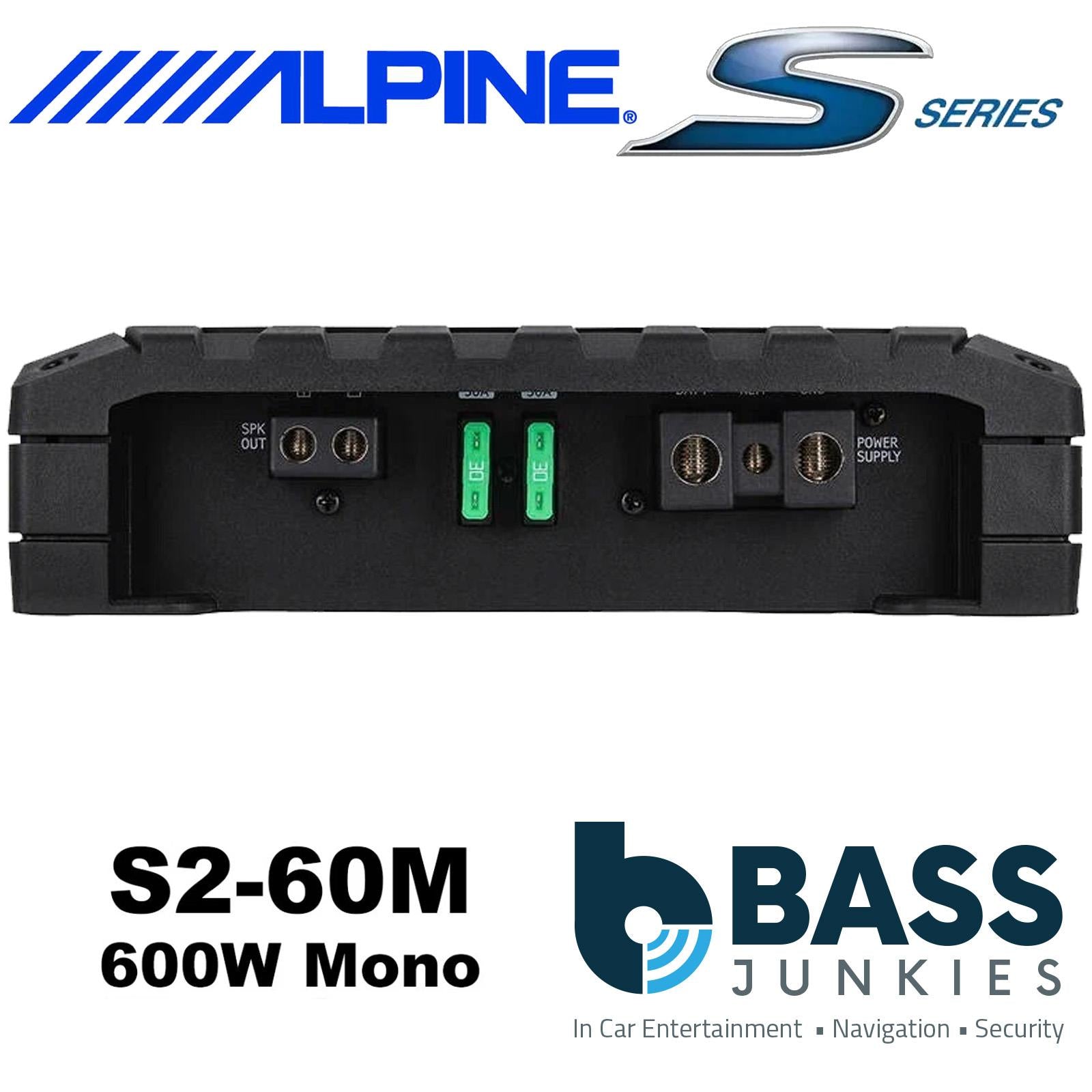 Alpine S2-A60M - S-Series  600 Watts RMS Mono Block Car Amplifier Bass Power Amp
