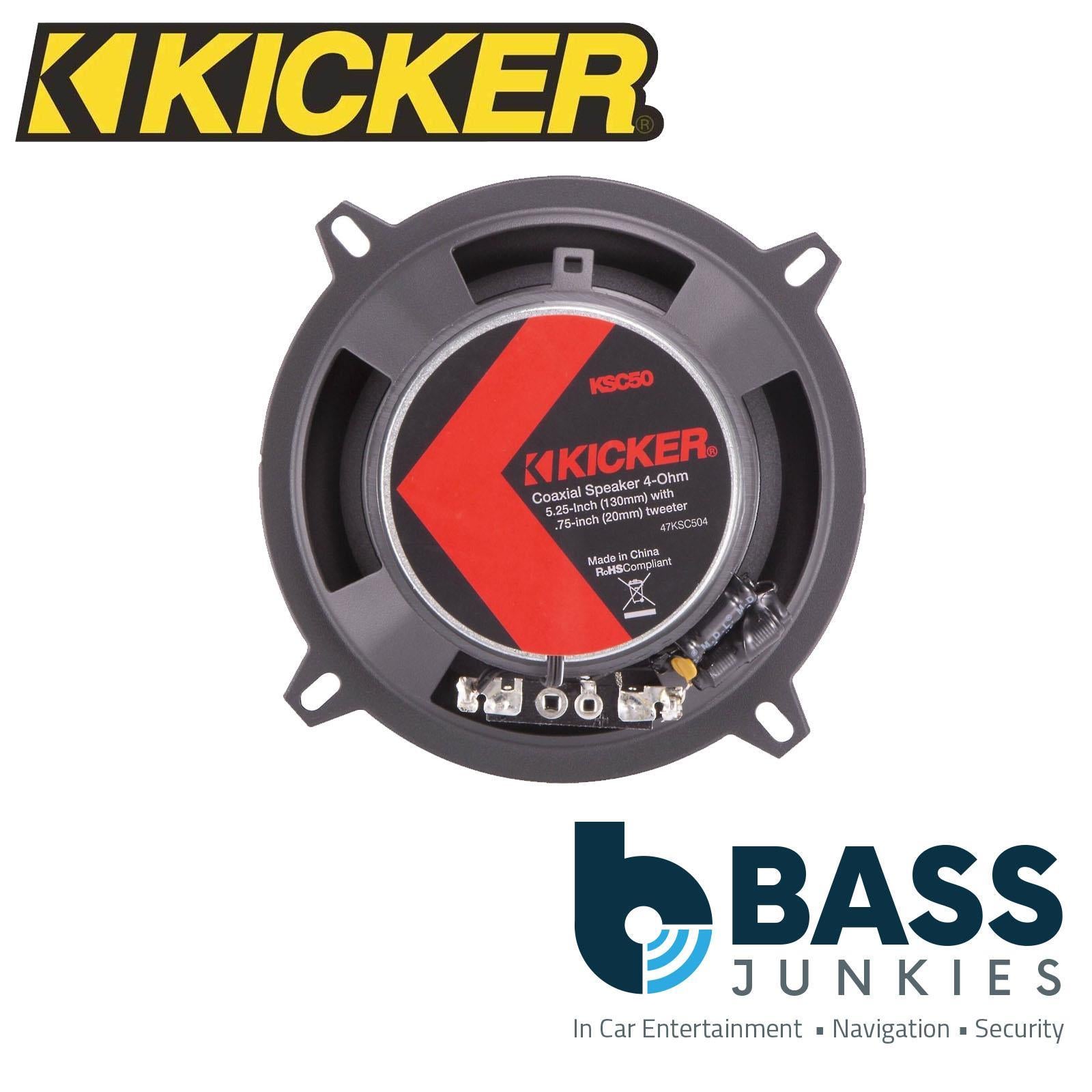 Kicker 51KSC504 - 5.25" 150 Watts 2-Way Coaxial Front Rear Car Door Speakers