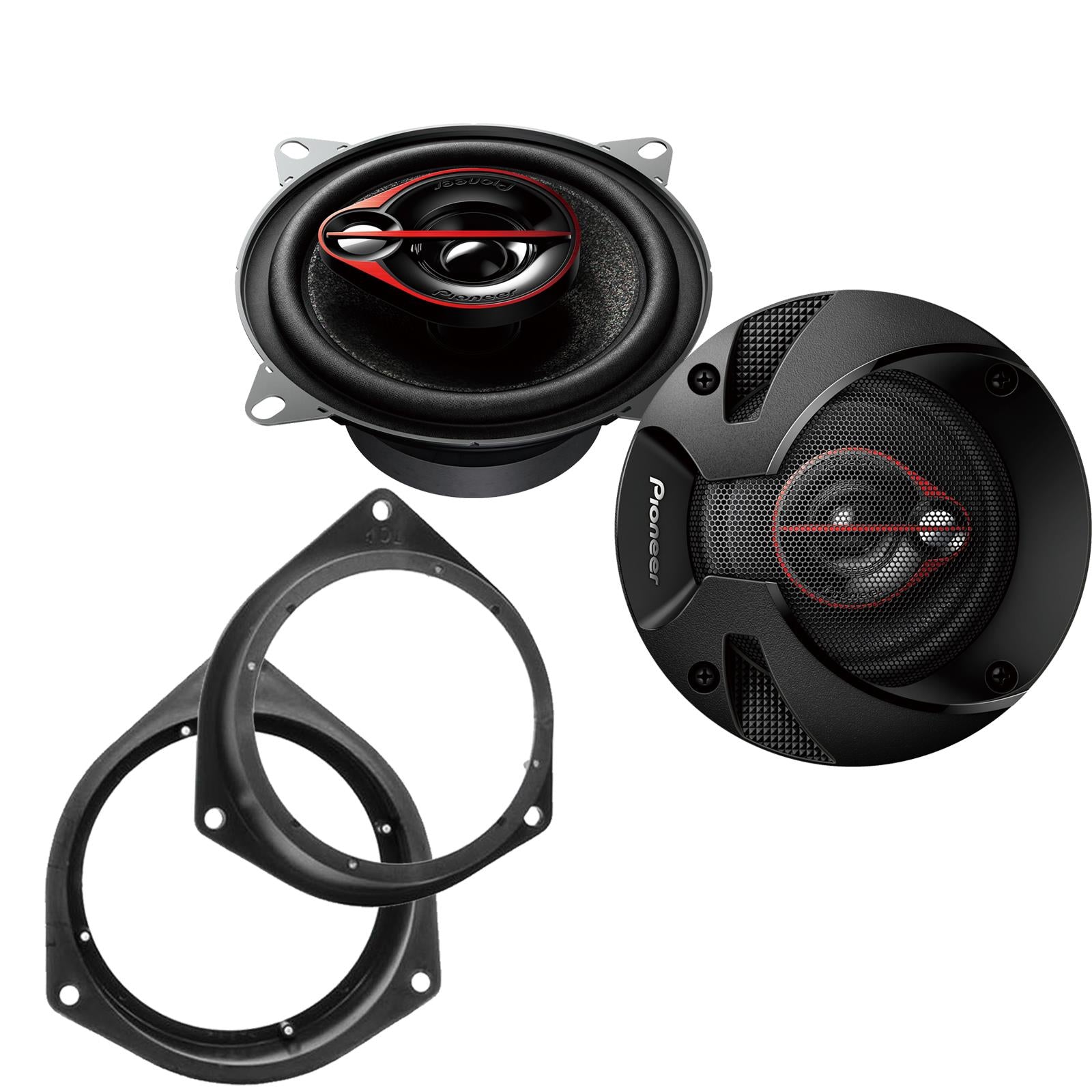 Pionner TS-R1051S 100mm/10cm/4" 3 Way Coaxial Car speakers (Per Pair Max 420|60 watts RMS) Fits Peugeot Bipper 2008-12