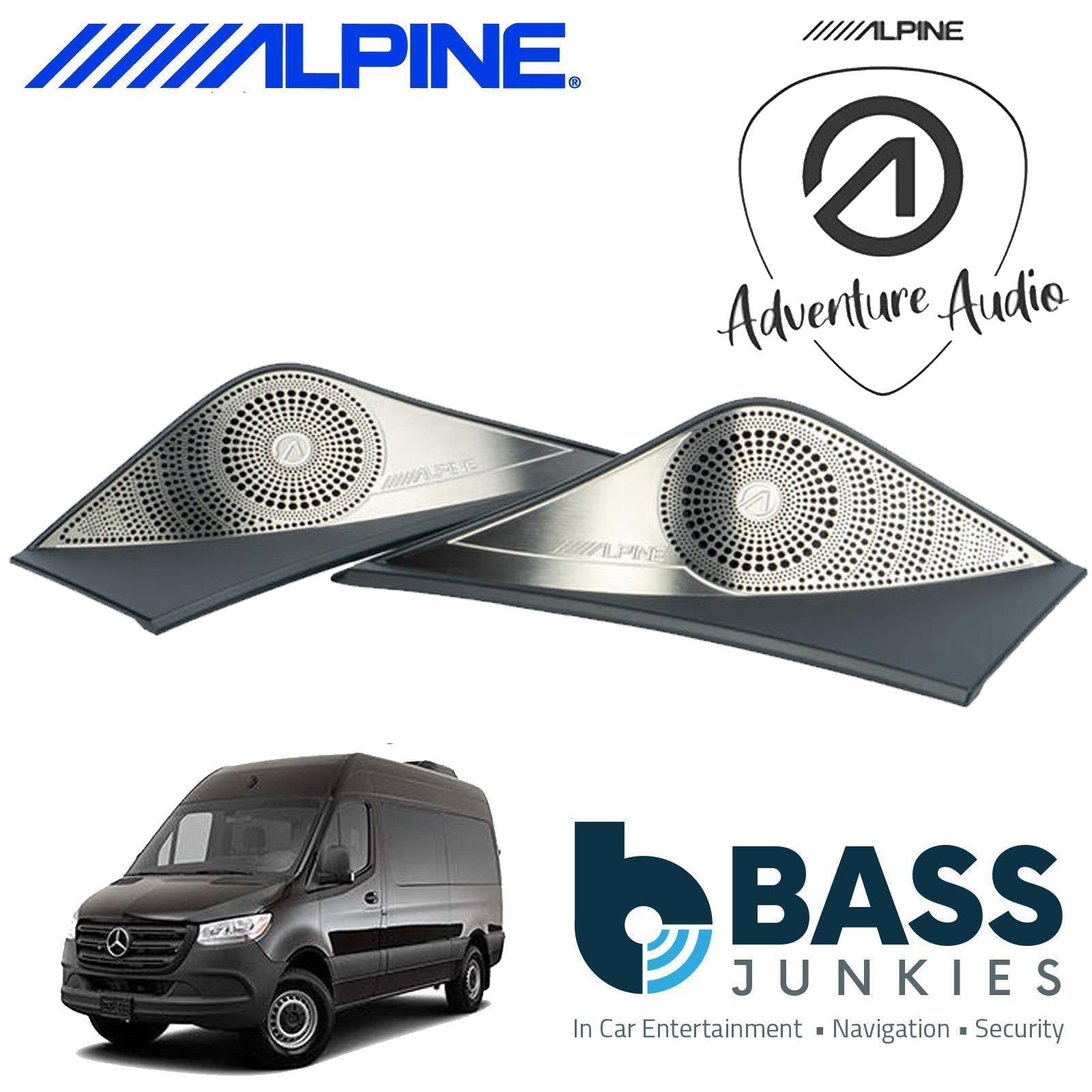Alpine W84AS907-2 - 6-Channel DSP Car Amplifier 8" Sub Bass Box & Speaker Kit for Mercedes Benz Sprinter w907 / w910 2018 Onwards