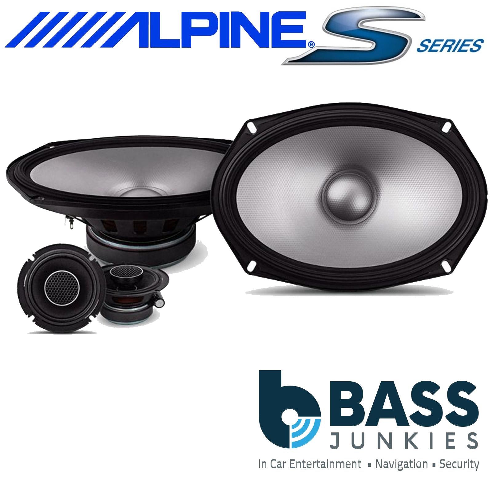 Alpine S2-S69C - 6"x9" 520 Watts 2 Way Component Shelf Car Speakers & Tweeters