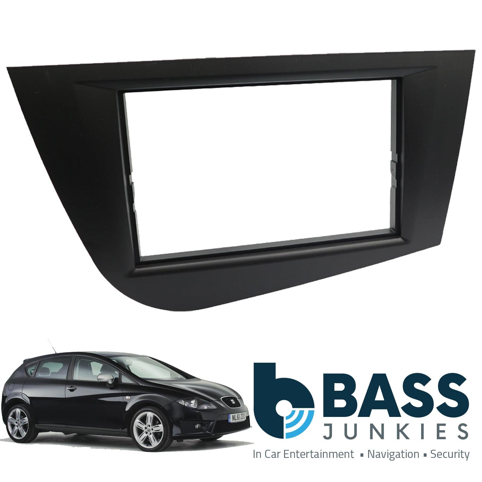 CT24ST32 Seat Leon MK2 2005-12 Car Stereo Matt Black Double Din Fascia Panel