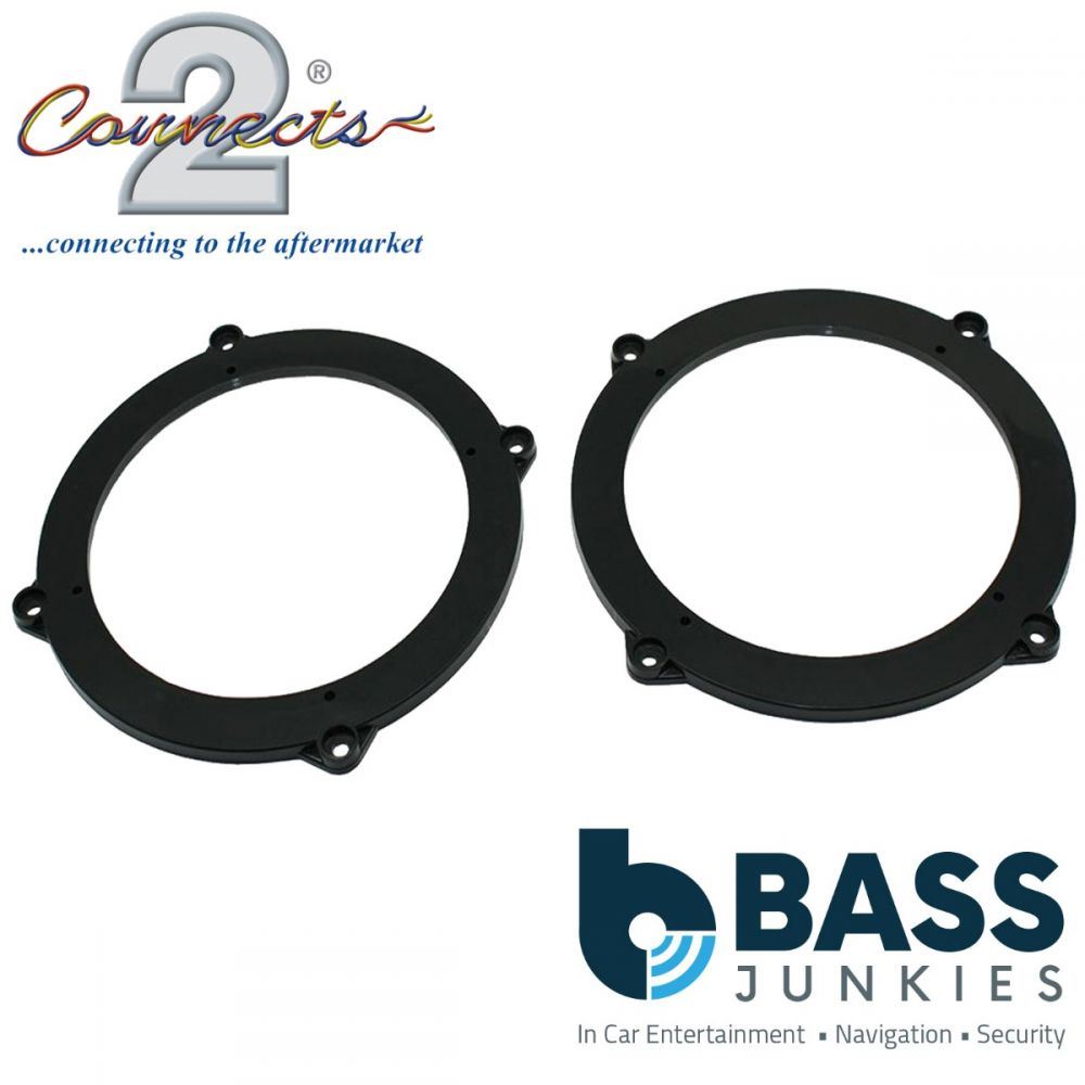 Connects2 CT25AU02 - Audi A3 165mm 16.5cm 6.5" Rear Side Shelf Speaker Adapter Brackets
