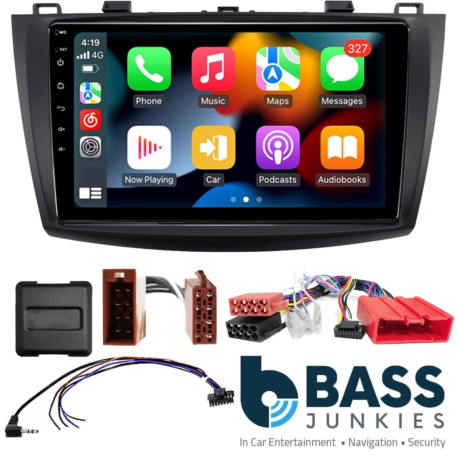 UPGRADED 9" CarPlay Android Car Stereo Fitting Kit For Mazda 3 2010 - 2013