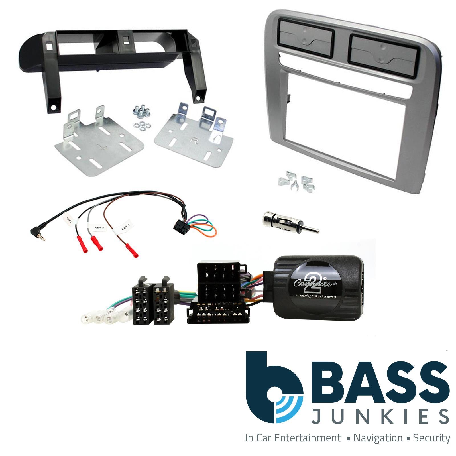 Connects2 CTKFT16L - Fiat Grande Punto LHD 2005 - 2009 Car Stereo D/Din Fascia Steering Wheel Interface Fitting Kit