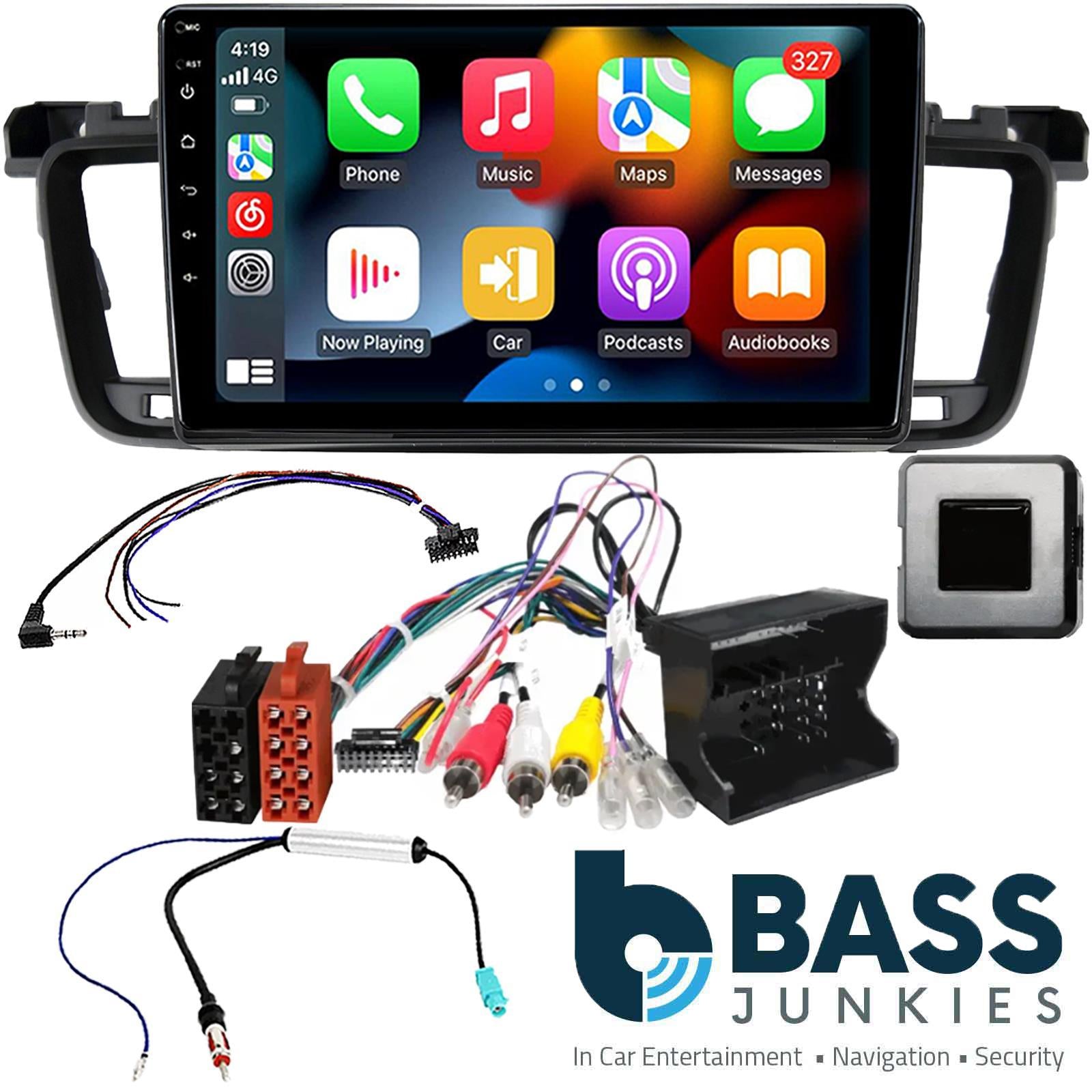 UPGRADED 9" CarPlay Android Car Stereo Fitting Kit For Peugeot 508 2011- 2017