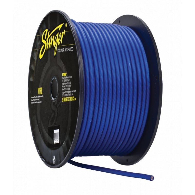 Stinger SHW18B - 8 AWG Blue TRU-SPEC Copper Hyper Twist Ultra Flexible 1 Metre Car Amplifier Power Cable