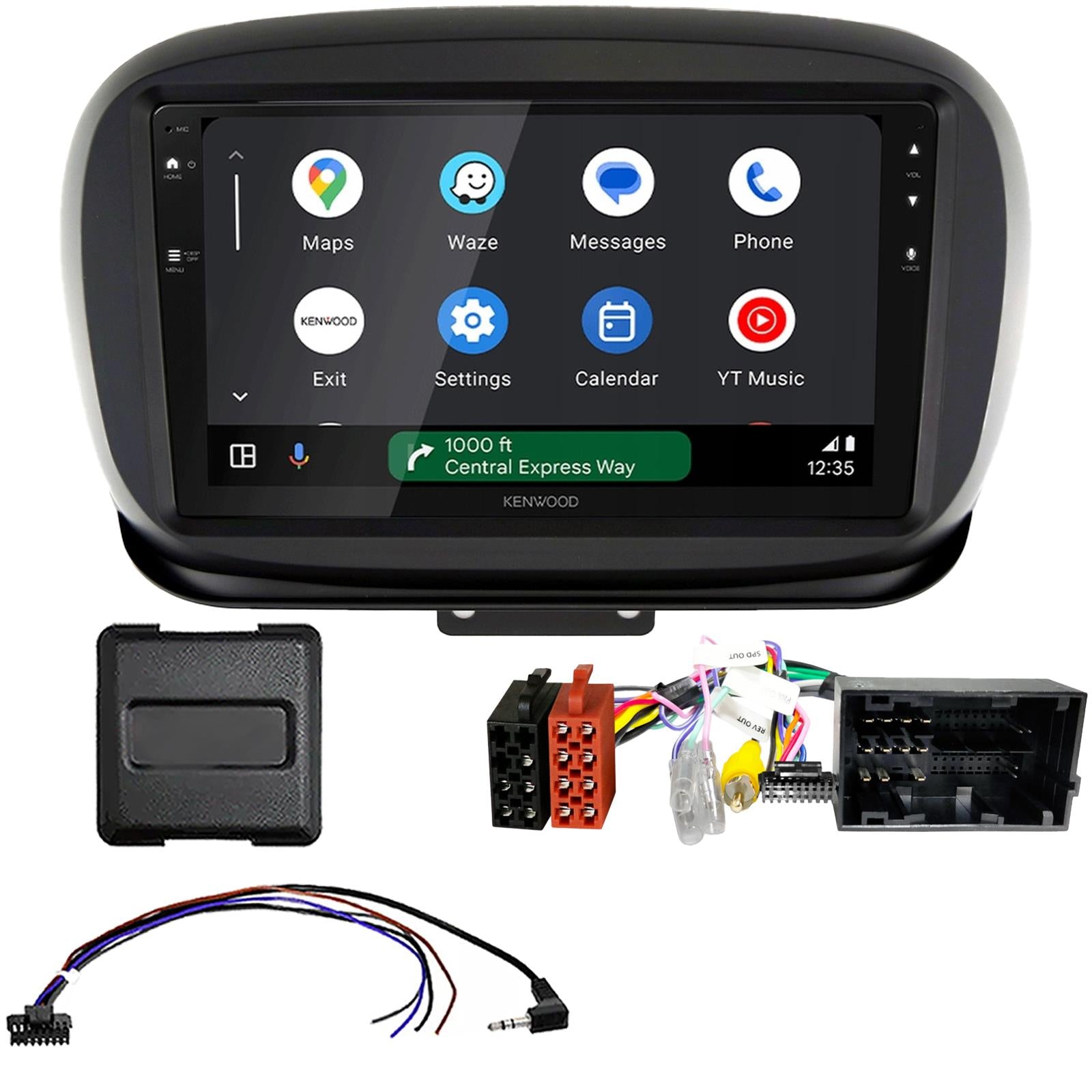 Kenwood 9" CarPlay Android Car Stereo Fitting Kit For Fiat 500X 2014 - 2019