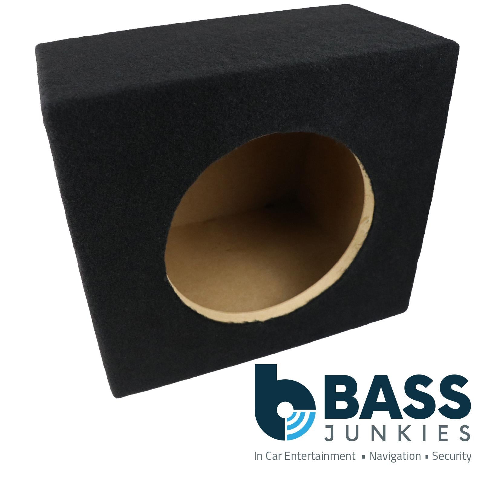 Recoil SUB10SB - Single 10" Inch Sealed Black Carpeted Car Subwoofer Bass Box Enclosure
