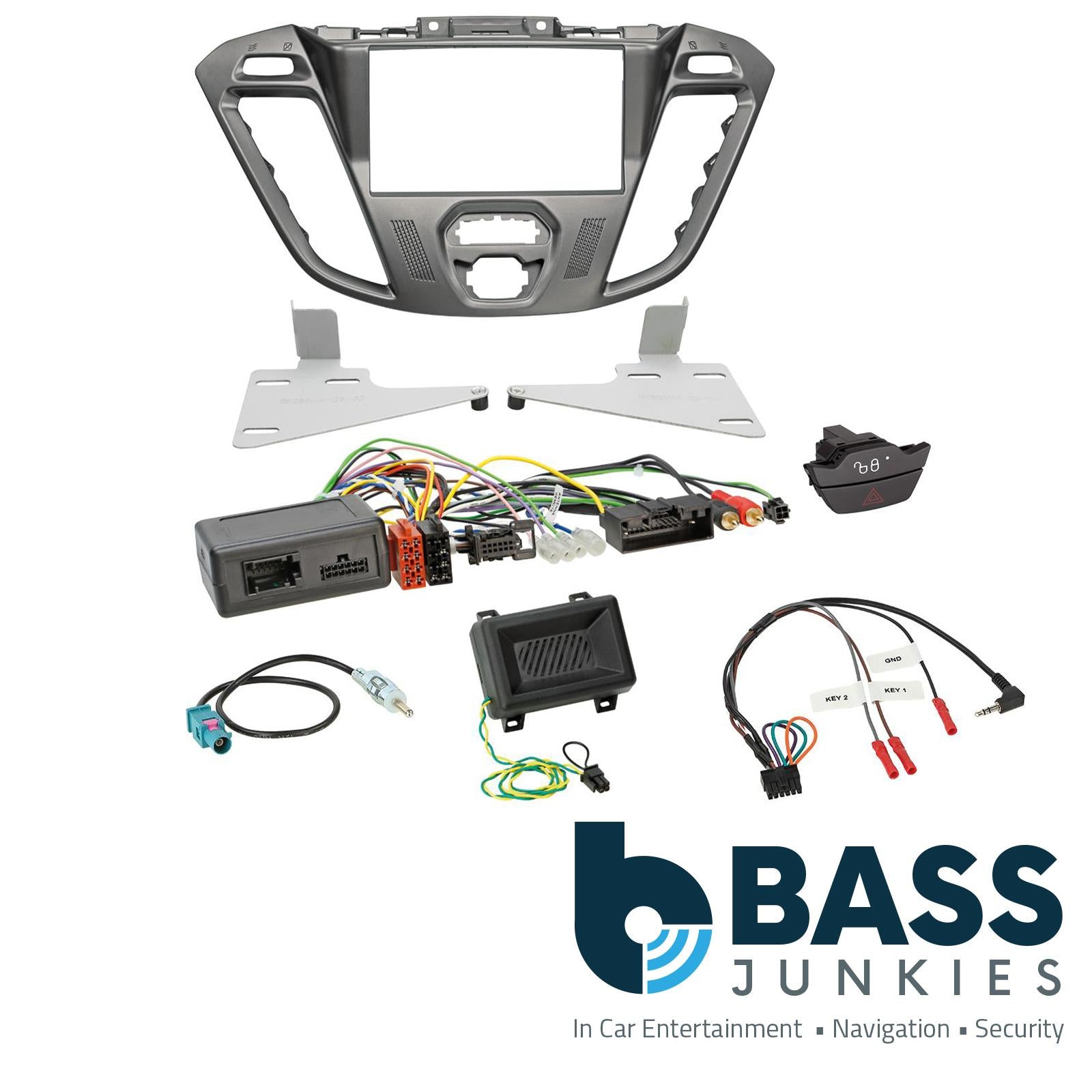 Double Din Car Radio Stereo Full Fitting Kit for Ford Transit Custom 2012 -2016