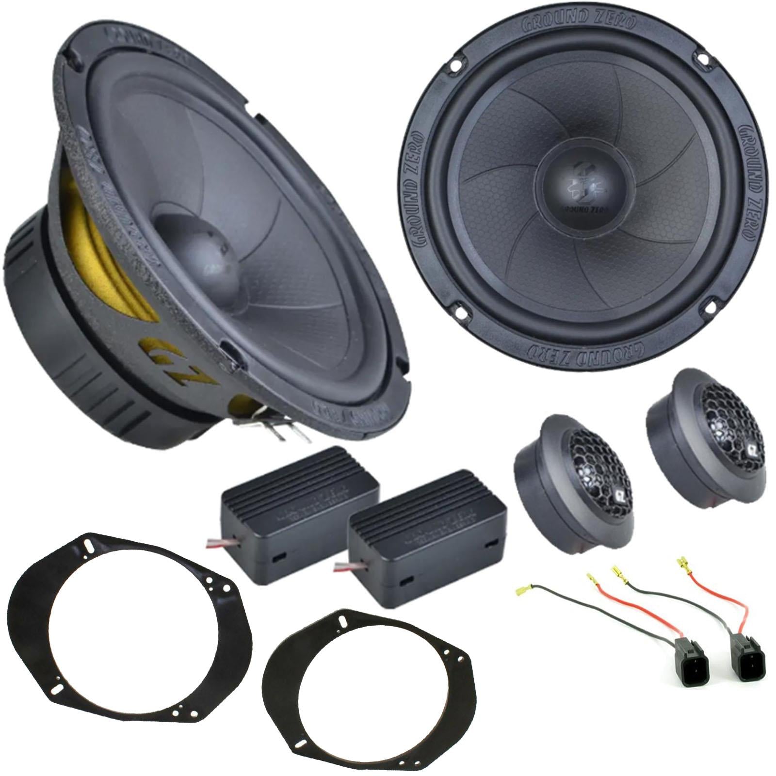 Ford Fiesta 01-08 Ground Zero 300W 6.5" 2 Way Component Front Door Car Speakers