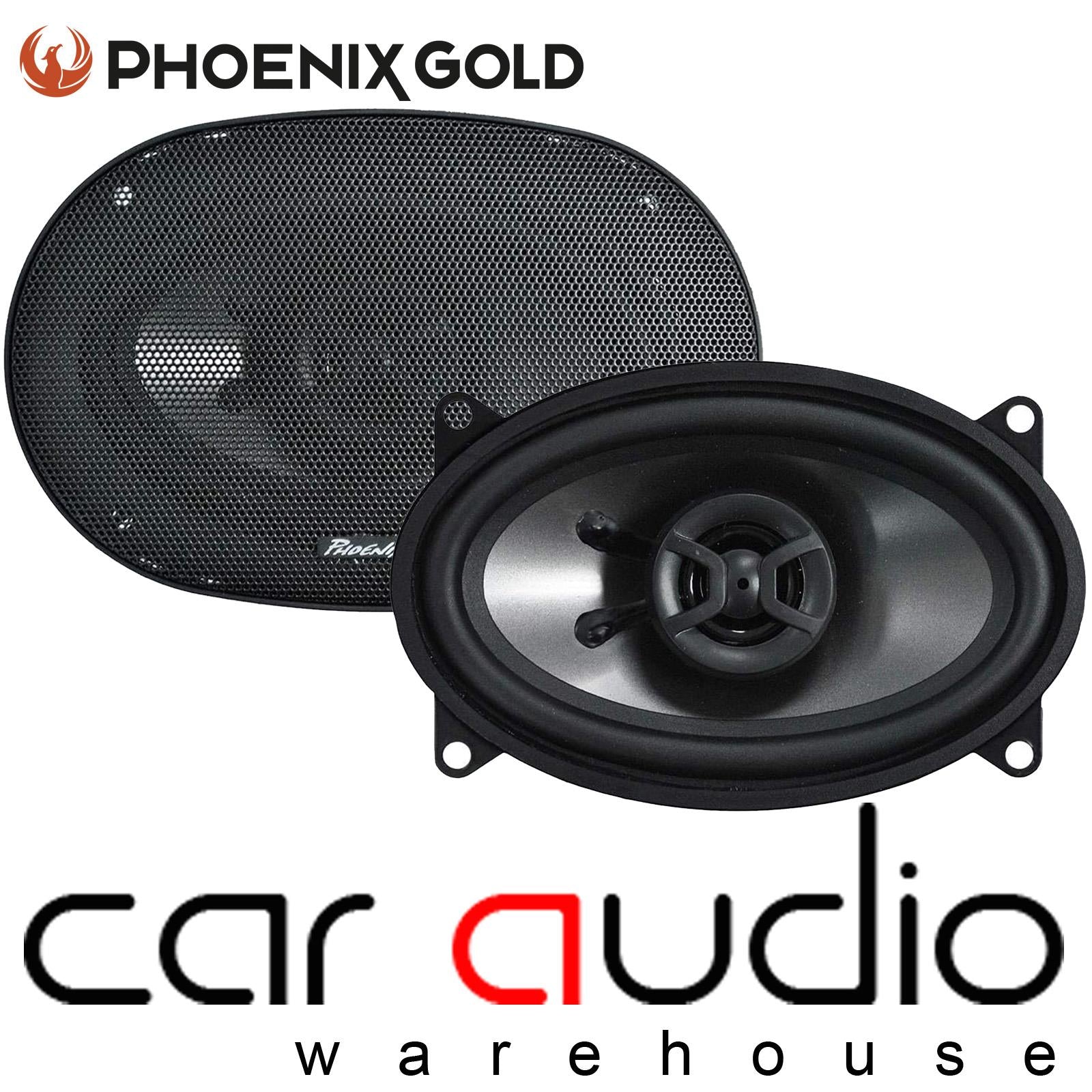 Phoenix Gold Z46CX - Z Series 120 Watts 4" x 6" Inch Oval Door Shelf Coaxial Car Audio Speakers