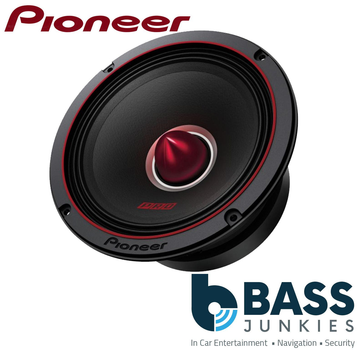 Pioneer TS-M801PRO - 1400 Watts a Pair 8" (20cm) PRO Series High Efficiency Midbass Car Speakers