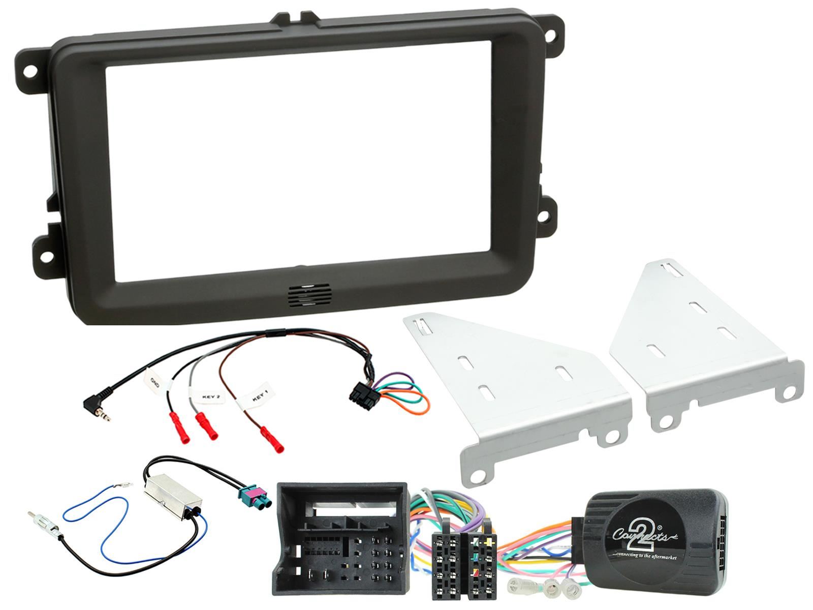 Kenwood DMX-125DAB + Connects2 Double Din + SWC fits Volkswagen Caddy 15-20|Transporter 15-|Beetle 15-|Jetta 11-18|Tiguan 15-20|Sharan 15-21