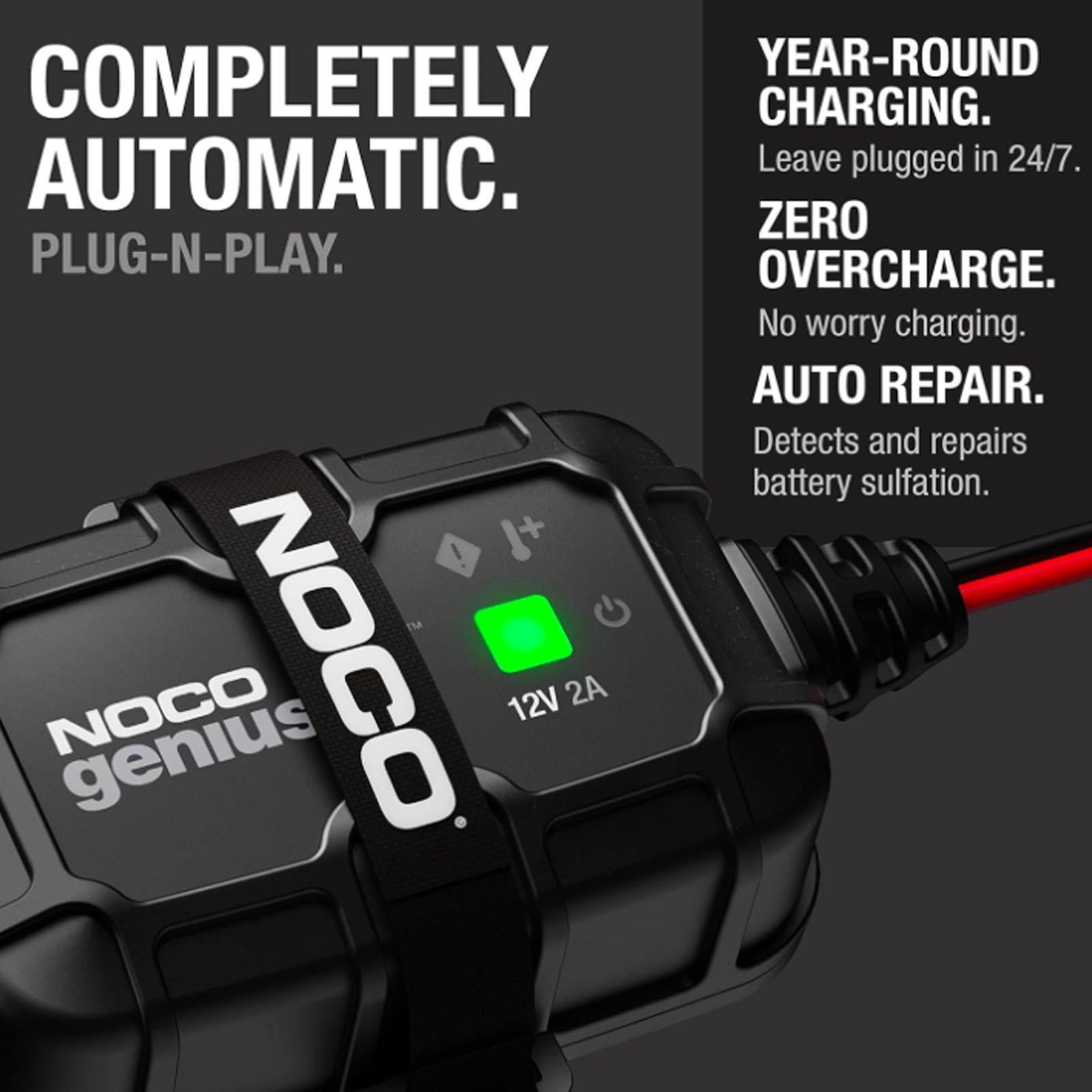 NOCO GENIUS2DUK - 2A Onboard Smart Battery Charger 12V AGM EFB Gel Start-Stop
