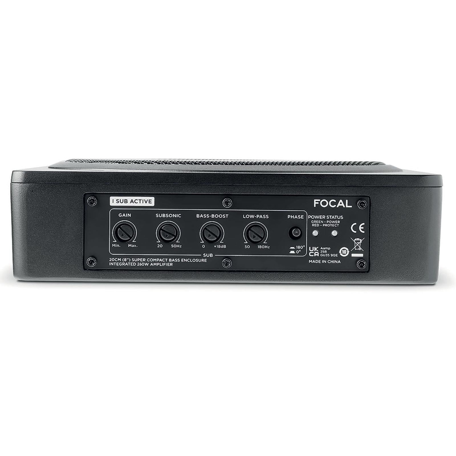 Focal ISUB - Active 8" 260 Watts Powerful Bass Amplified Sub Bass Amp Amplifier