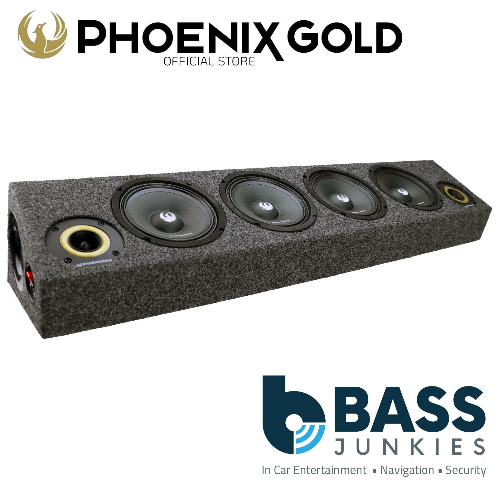 Phoenix Gold 1520W 4 x 6.5" Midbass & 2 x 3.6" Tweeter Enclosure & Car Amp Kit