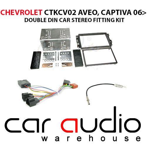 Connects 2 CTKCV02 - Chevrolet Aveo/Captiva 2006 - 2011 Double Din Facia & Steering wheel Interface Fitting Installation Kit